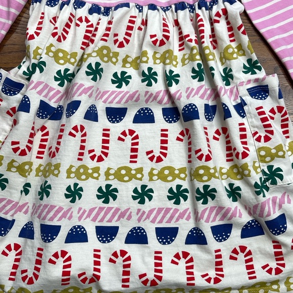Hanna Andersson Girls Christmas Holiday Long Sleeve Striped Mixie PlayDress 10 - Picture 7 of 16